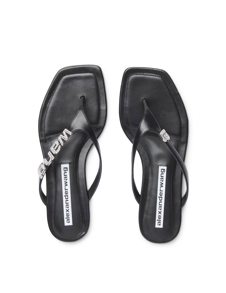 rinascente Alexander Wang Ivy flat thong slide - black