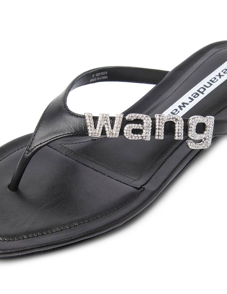 rinascente Alexander Wang Ivy flat thong slide - black