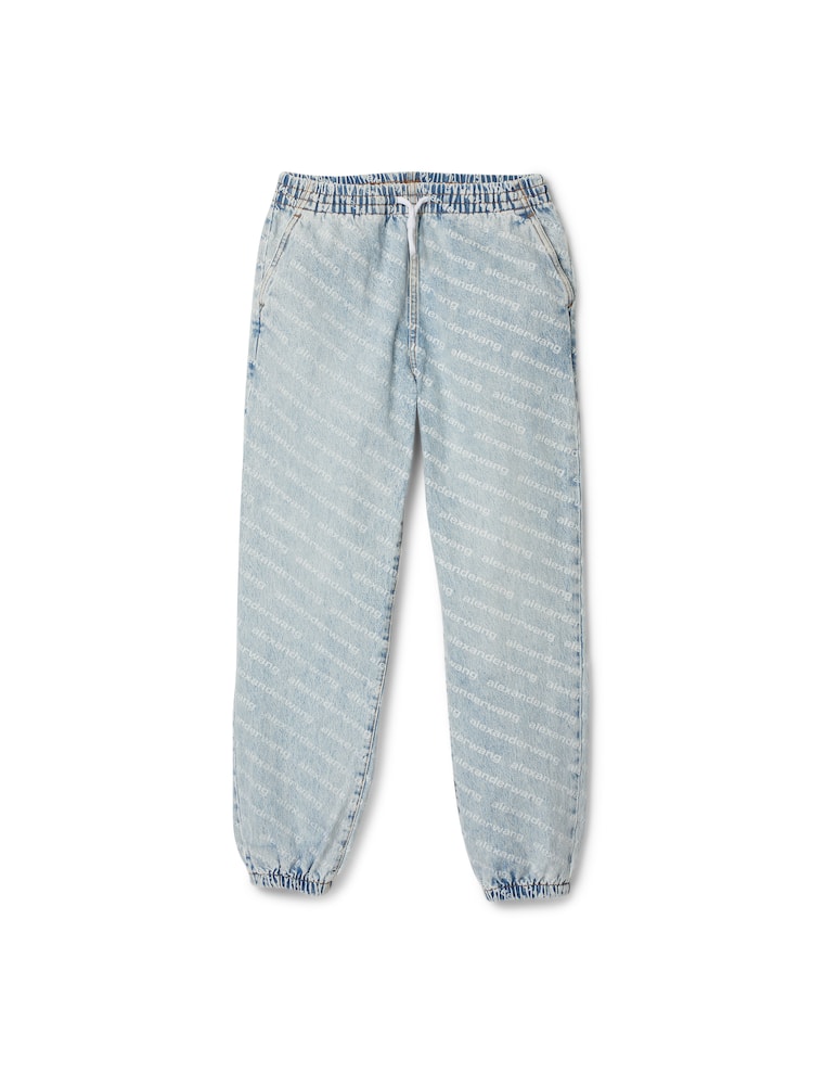 Alexander Wang Pantalini joggers logo allover - Azzurro - immagine 5 Alexander Wang Pantalini joggers logo allover - Azzurro - immagine 5