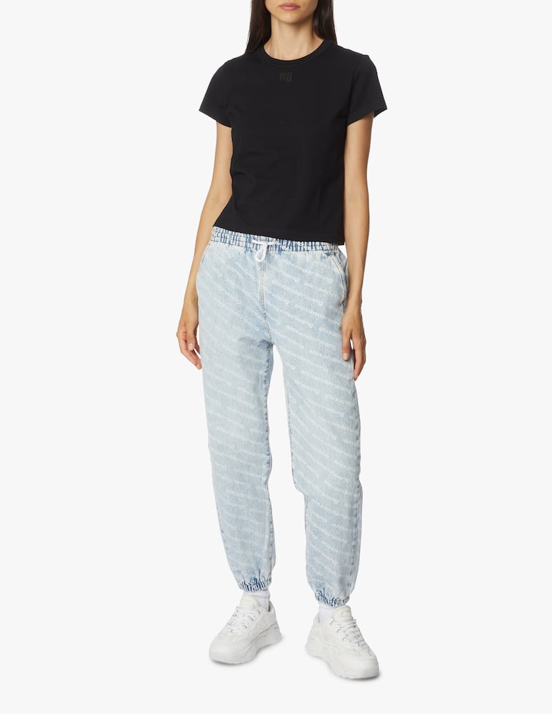 Alexander Wang Pantalini joggers logo allover - Azzurro - immagine 1 Alexander Wang Pantalini joggers logo allover - Azzurro - immagine 1
