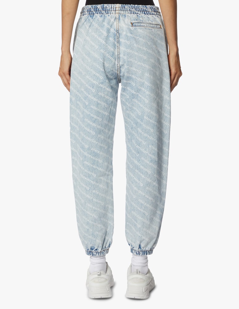 Alexander Wang Pantalini joggers logo allover - Azzurro - immagine 3 Alexander Wang Pantalini joggers logo allover - Azzurro - immagine 3