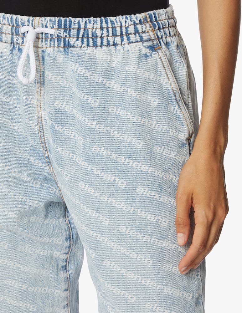 Alexander Wang Pantalini joggers logo allover - Azzurro - immagine 4 Alexander Wang Pantalini joggers logo allover - Azzurro - immagine 4