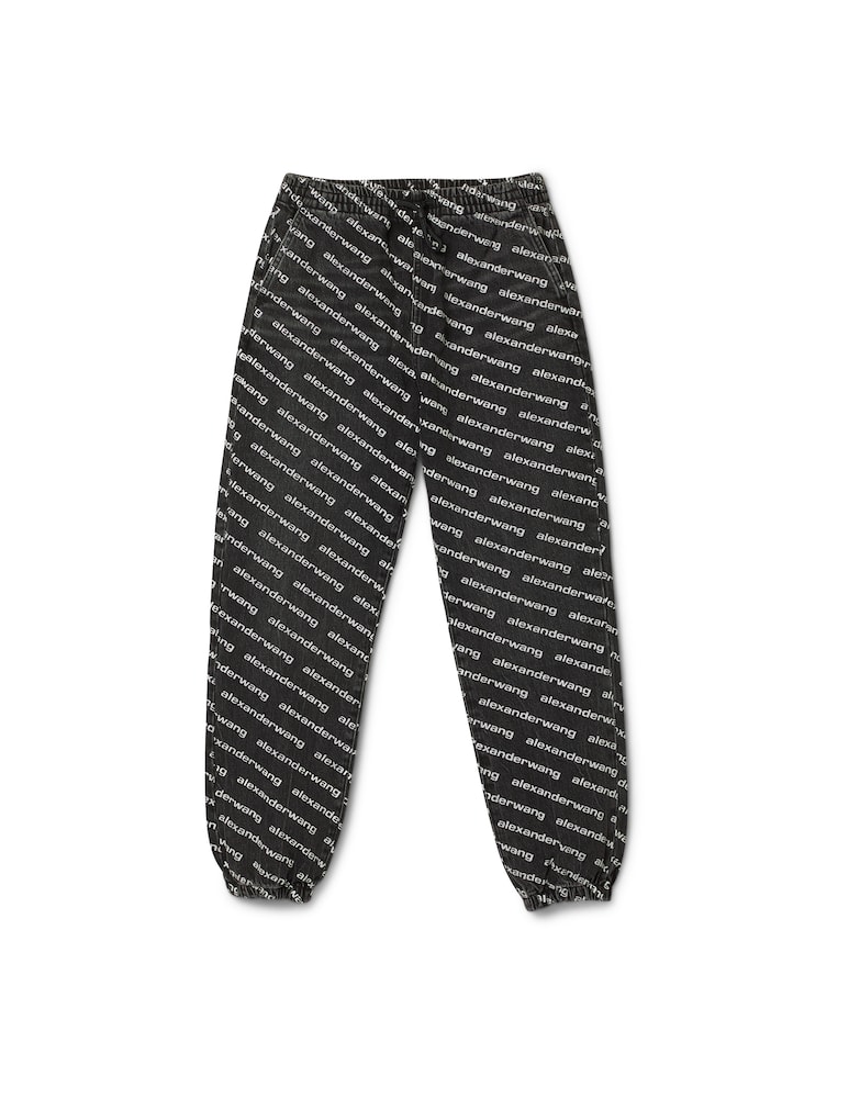 Alexander Wang Pantalini joggers logo allover - Nero - immagine 5 Alexander Wang Pantalini joggers logo allover - Nero - immagine 5