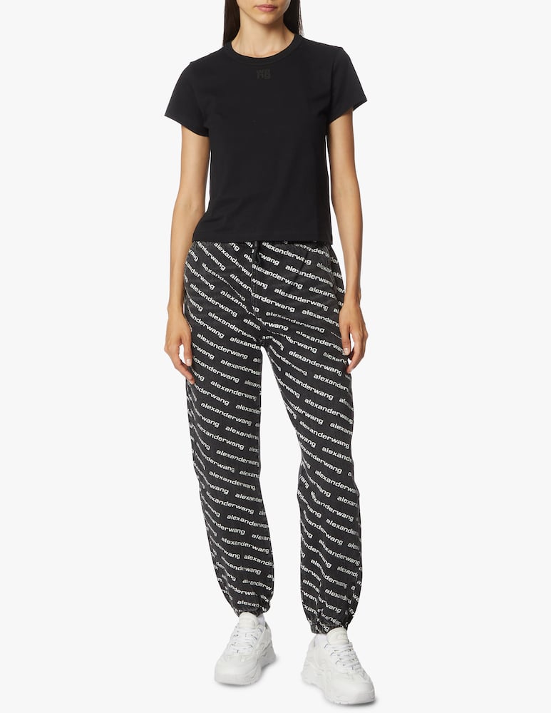 Alexander Wang Pantalini joggers logo allover - Nero - immagine 1 Alexander Wang Pantalini joggers logo allover - Nero - immagine 1