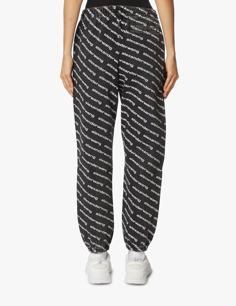 Alexander Wang Pantalini joggers logo allover - Nero - immagine 3 Alexander Wang Pantalini joggers logo allover - Nero - immagine 3