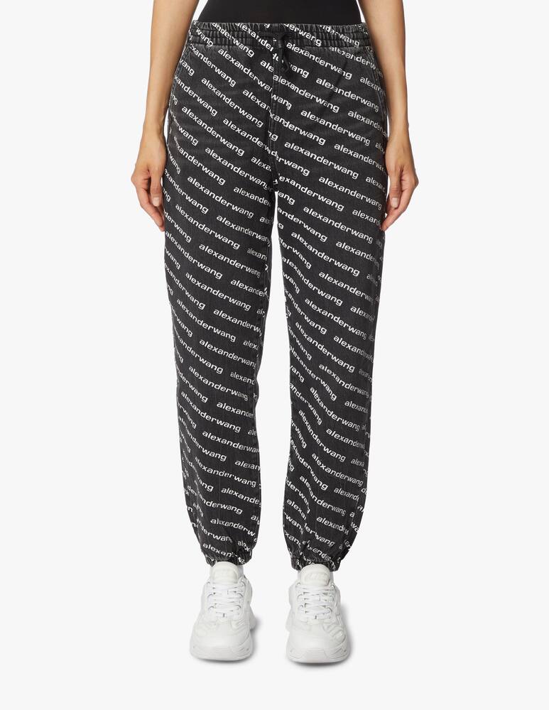 Alexander Wang Pantalini joggers logo allover - Nero - immagine 2 Alexander Wang Pantalini joggers logo allover - Nero - immagine 2