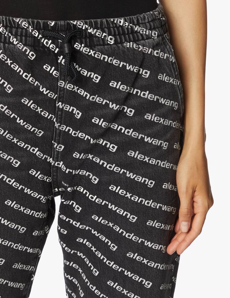 Alexander Wang Pantalini joggers logo allover - Nero - immagine 4 Alexander Wang Pantalini joggers logo allover - Nero - immagine 4