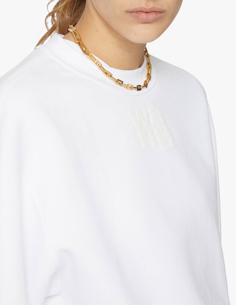 rinascente Alexander Wang Sweatshirt with embossed logo - white