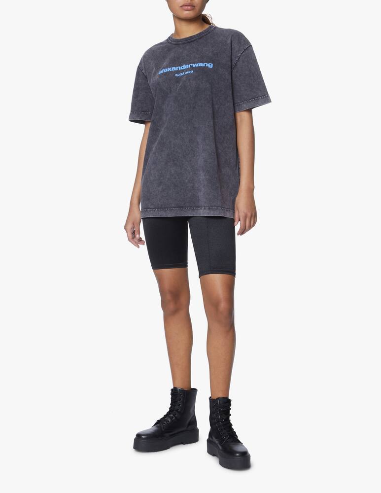 rinascente Alexander Wang T-shirt with acid wash and embossed logo - grey