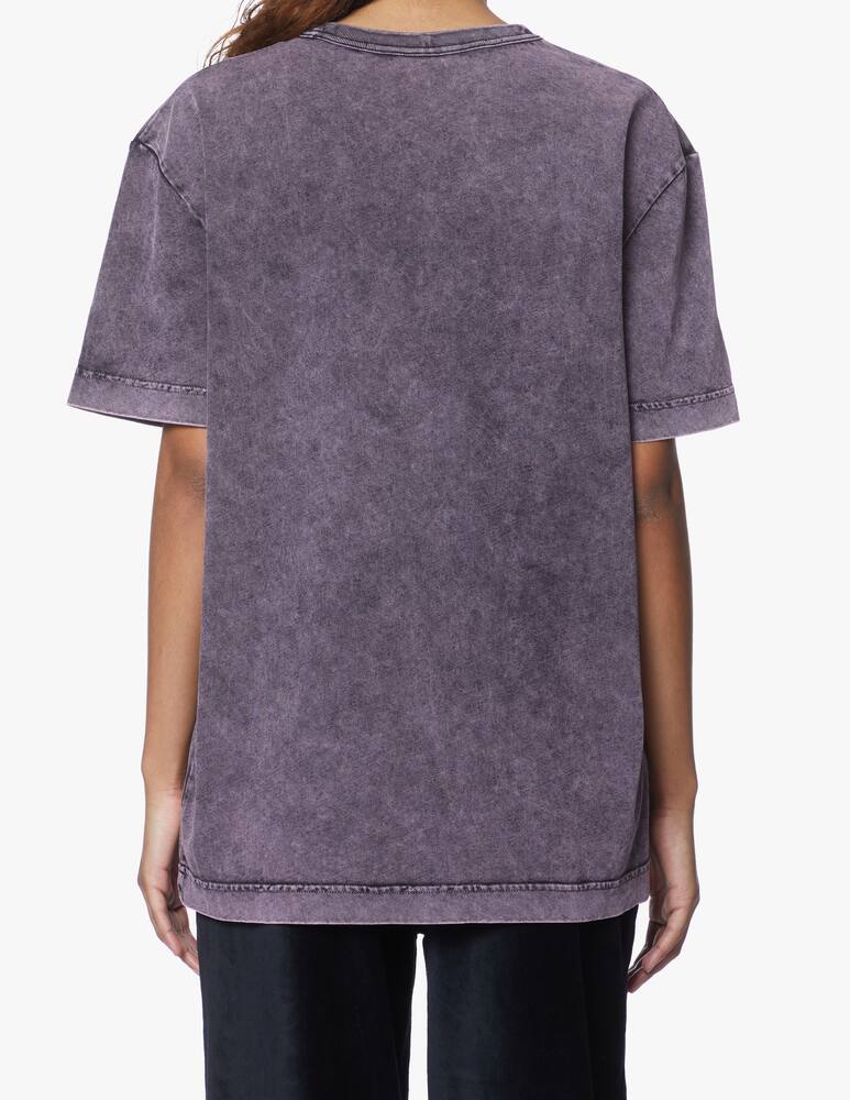 rinascente Alexander Wang T-shirt with acid wash and embossed logo - grey