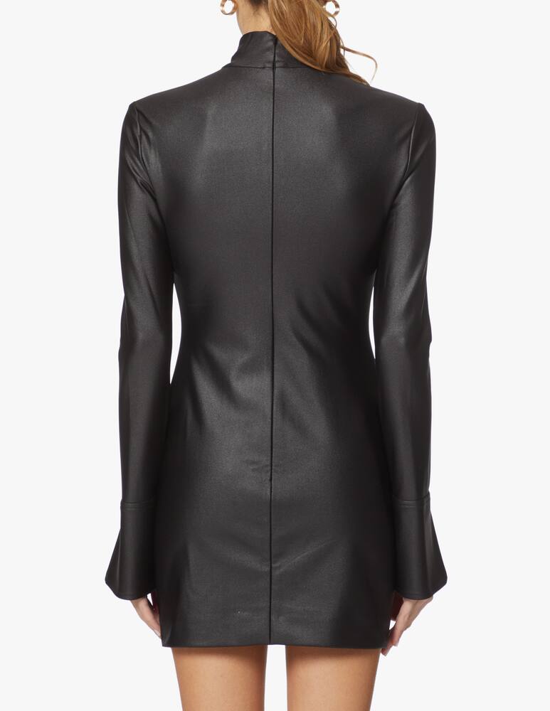 rinascente Alexander Wang Vestito corto a manica lunga elasticizzato - nero