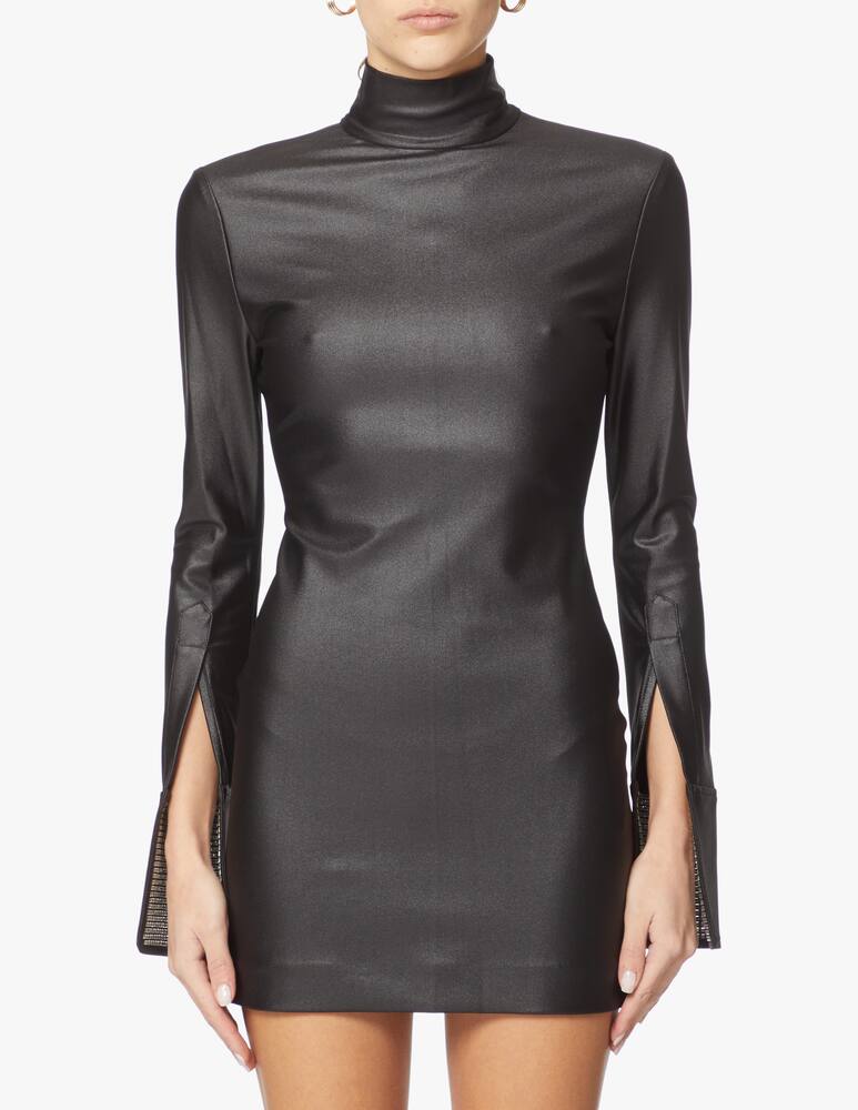 rinascente Alexander Wang Vestito corto a manica lunga elasticizzato - nero