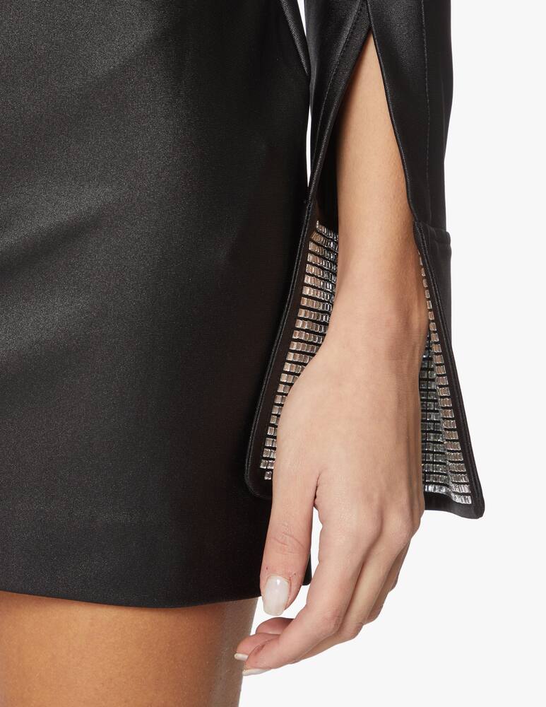 rinascente Alexander Wang Vestito corto a manica lunga elasticizzato - nero