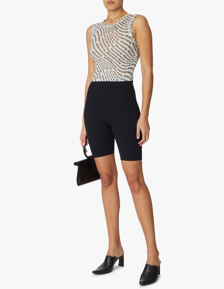 rinascente Alexander Wang Canotta crop con logo - bianco