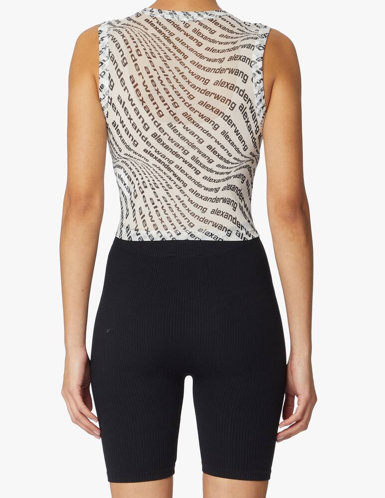 rinascente Alexander Wang Canotta crop con logo - bianco