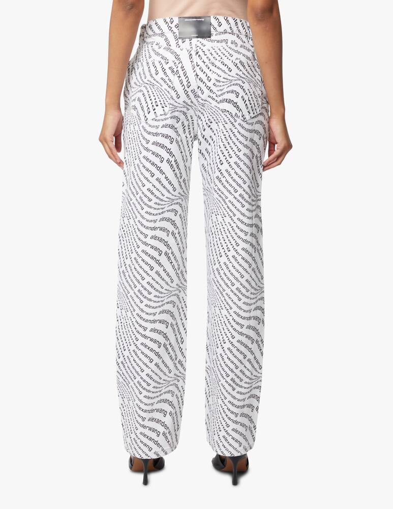 rinascente Alexander Wang High-waisted straight jeans with logo - white