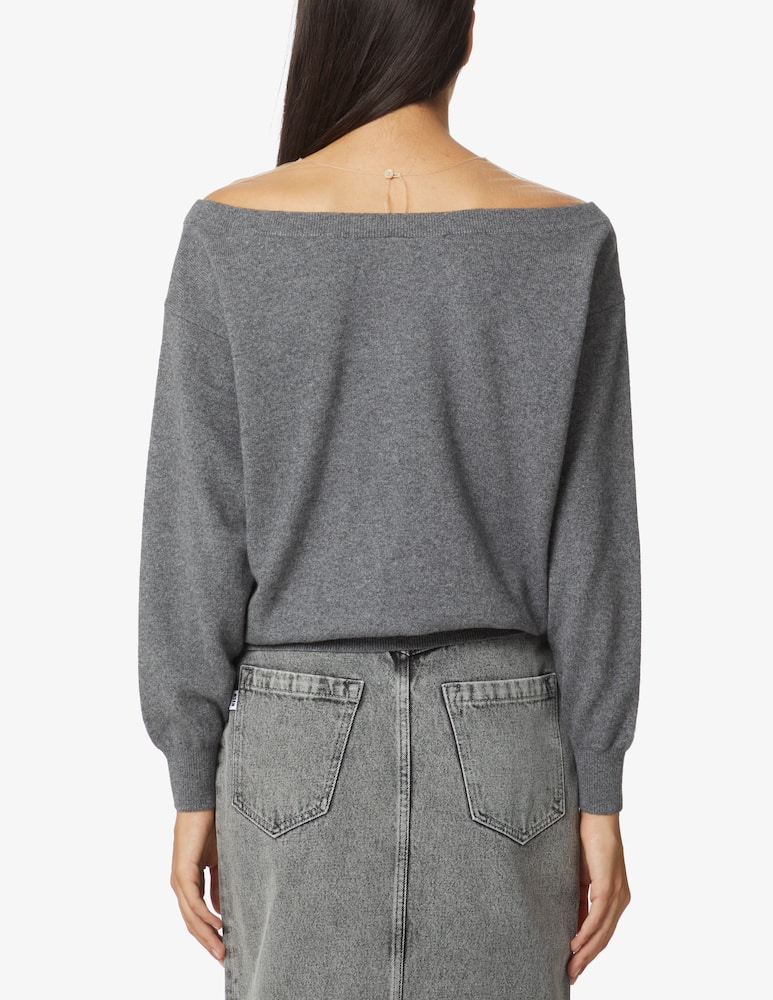 rinascente Alexander Wang Maglietta a manica lunga in tulle - Grigio