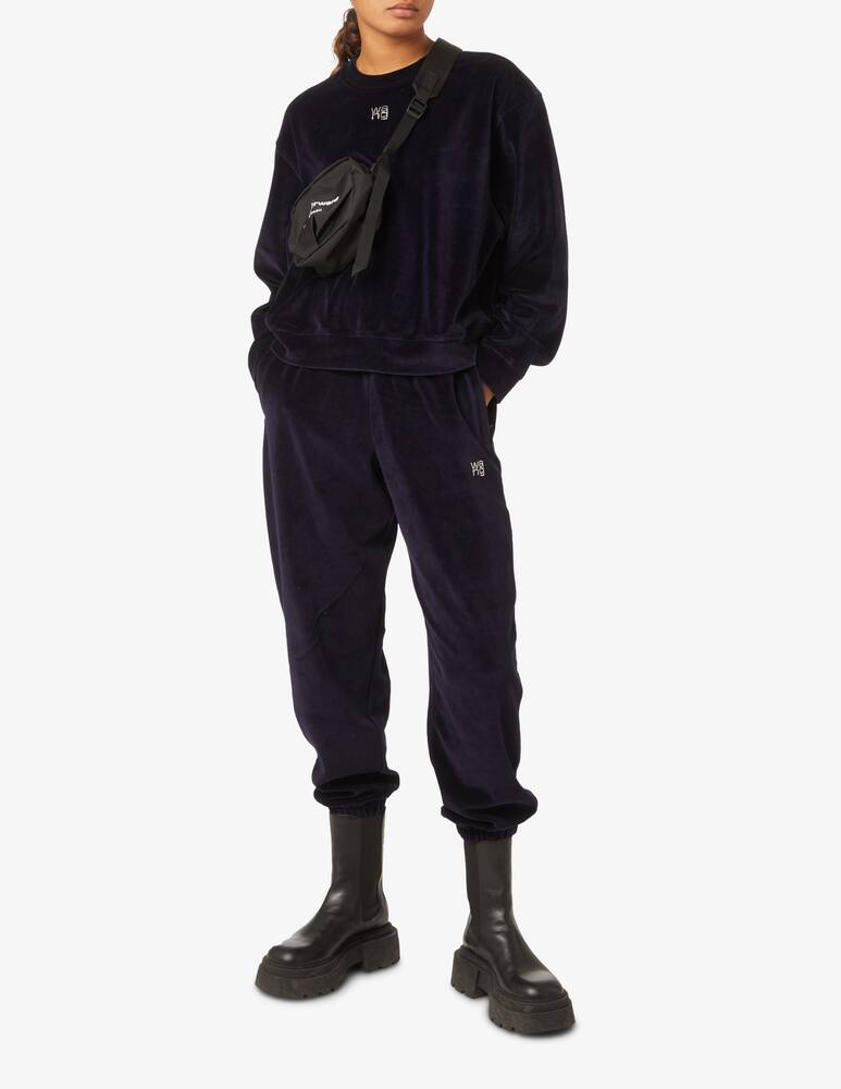 rinascente Alexander Wang Pantalini joggers logo crystal - Nero