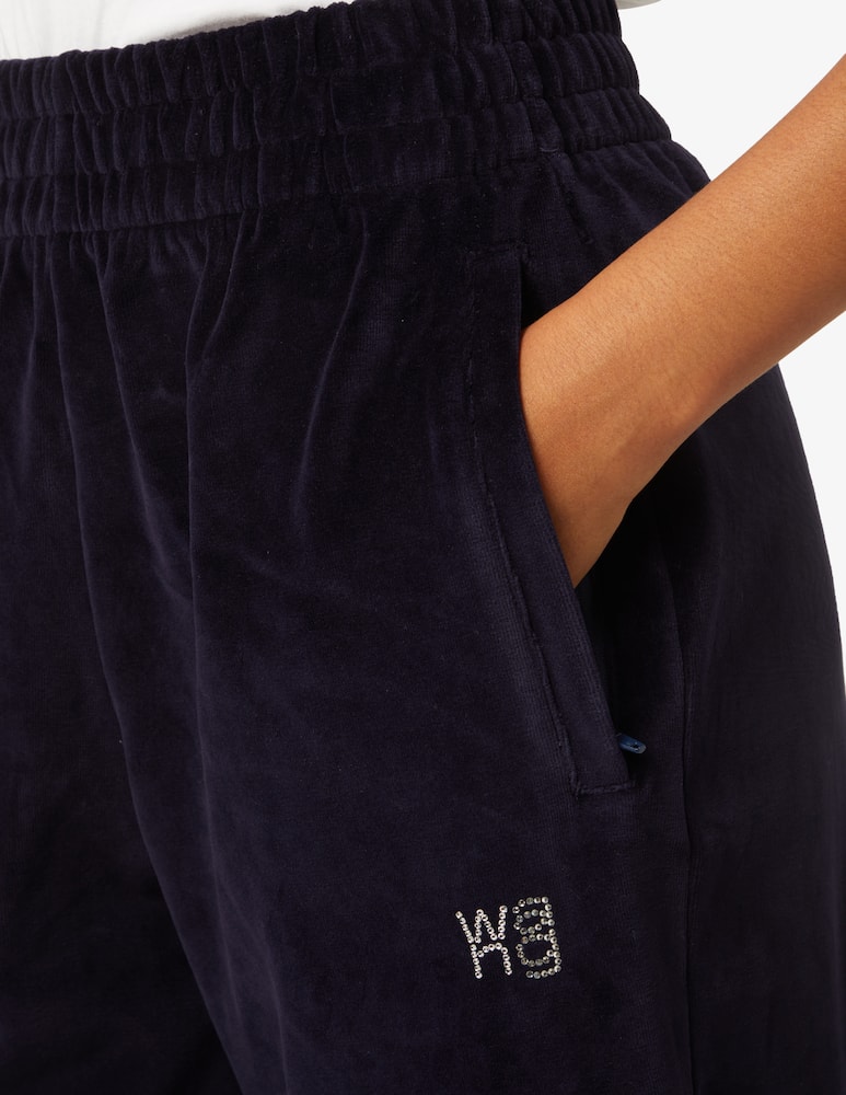 rinascente Alexander Wang Pantalini joggers logo crystal - Nero