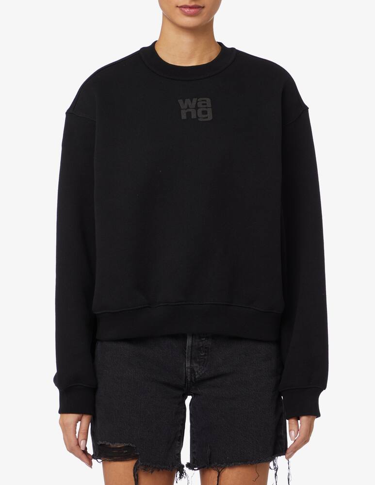 Alexander Wang Felpa girocollo con logo Essential - immagine 1 Alexander Wang Felpa girocollo con logo Essential - immagine 1