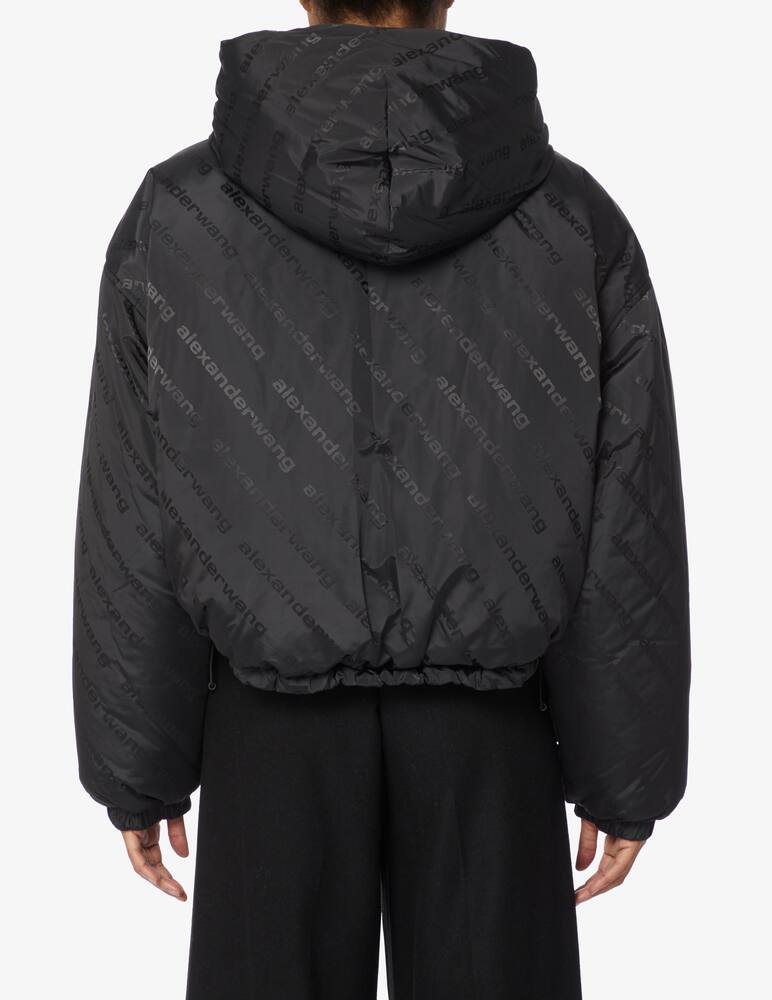 rinascente Alexander Wang Piumino corto all over logo - Nero