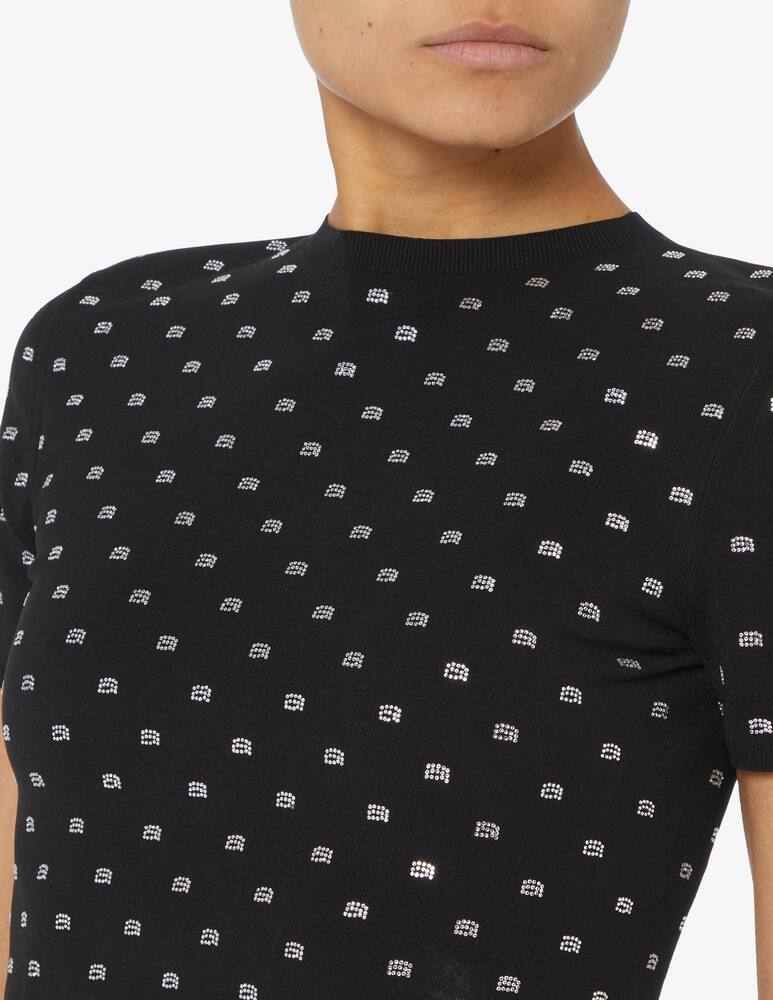 rinascente Alexander Wang T-shirt Crystal Logo - Nero