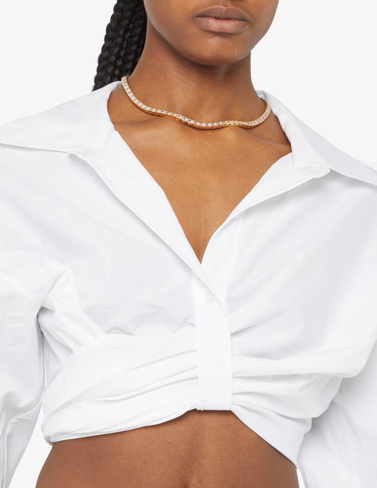 rinascente Alexander Wang Cotton cropped shirt