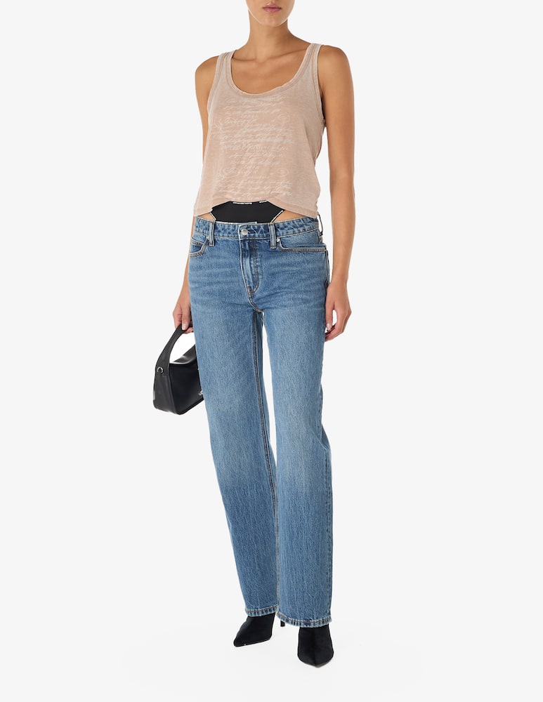 rinascente Alexander Wang Mid rise jeans elastic bikini