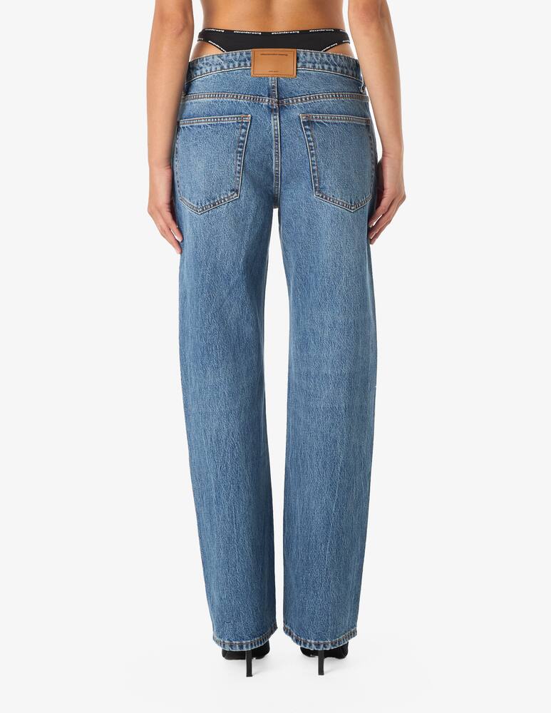 rinascente Alexander Wang Mid rise jeans elastic bikini