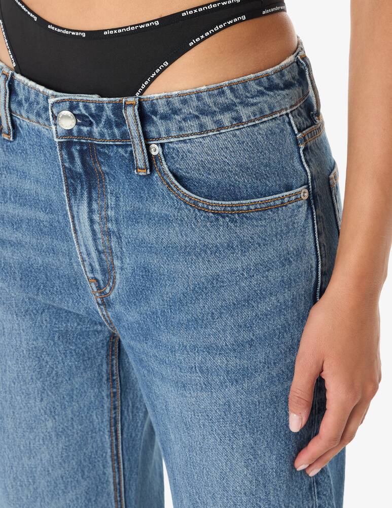 rinascente Alexander Wang Mid rise jeans elastic bikini