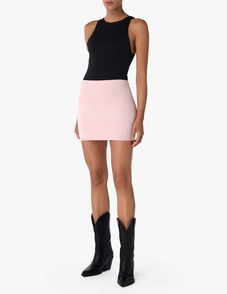 rinascente Alexander Wang Minigonna con logo in rilievo