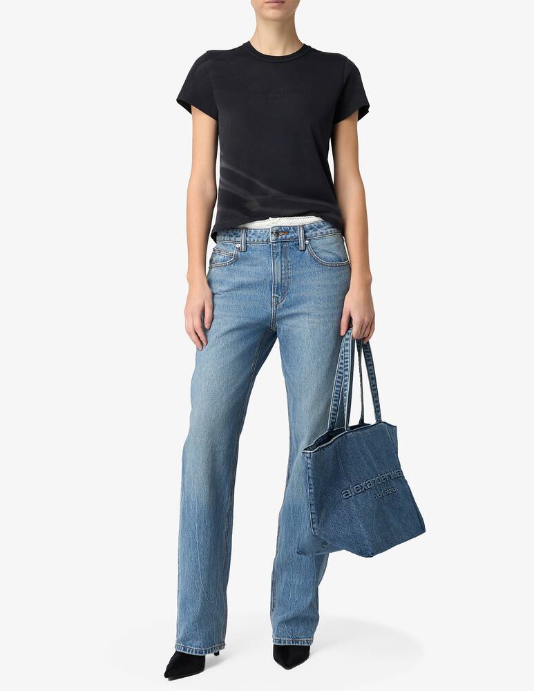 rinascente Alexander Wang T-shirt in jersey stropicciata