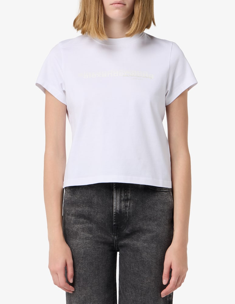 rinascente Alexander Wang Shrunken logo t-shirt