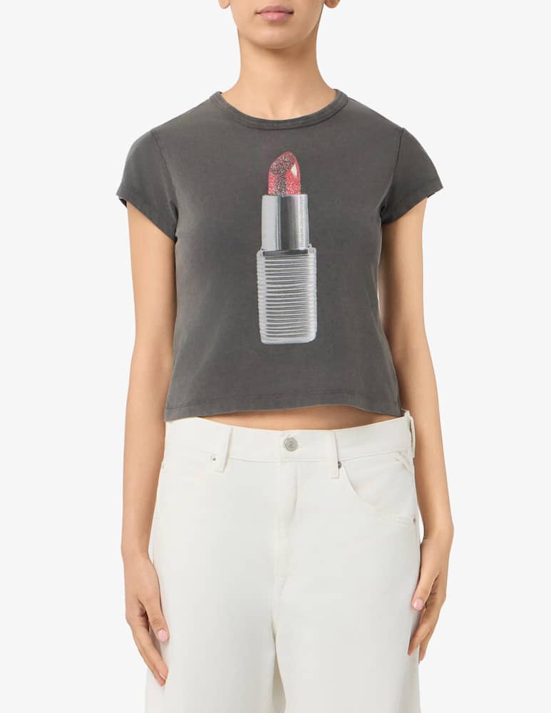 rinascente Alexander Wang Lipstick graphic t-shirt
