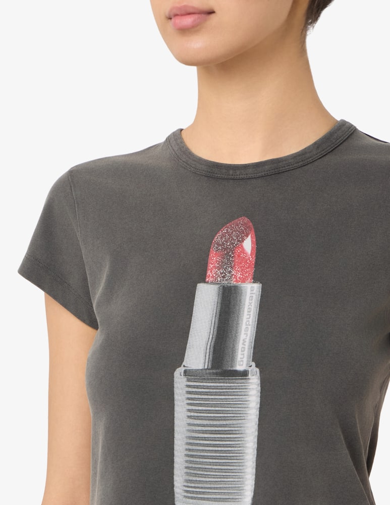 rinascente Alexander Wang Lipstick graphic t-shirt