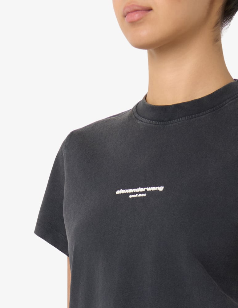 Alexander Wang Shrunken t-shirt with logo print - picture 4 Alexander Wang Shrunken t-shirt with logo print - picture 4