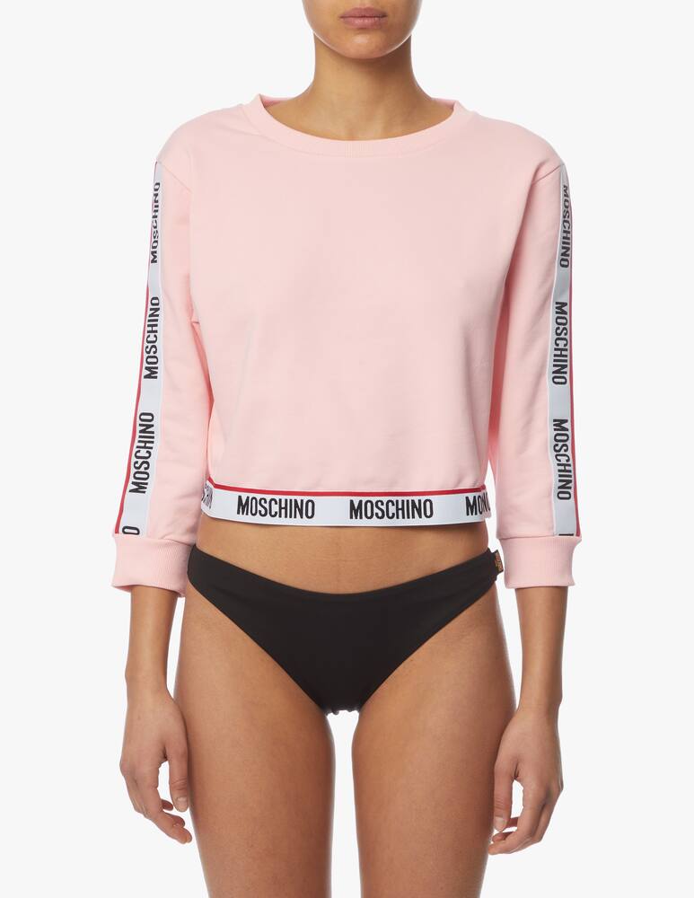 rinascente Moschino Felpa cropped in cotone