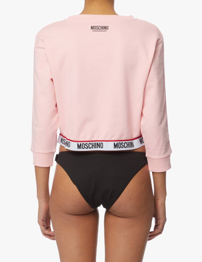 rinascente Moschino Felpa cropped in cotone