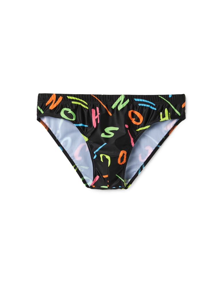 rinascente Moschino Fluo print medium swim brief
