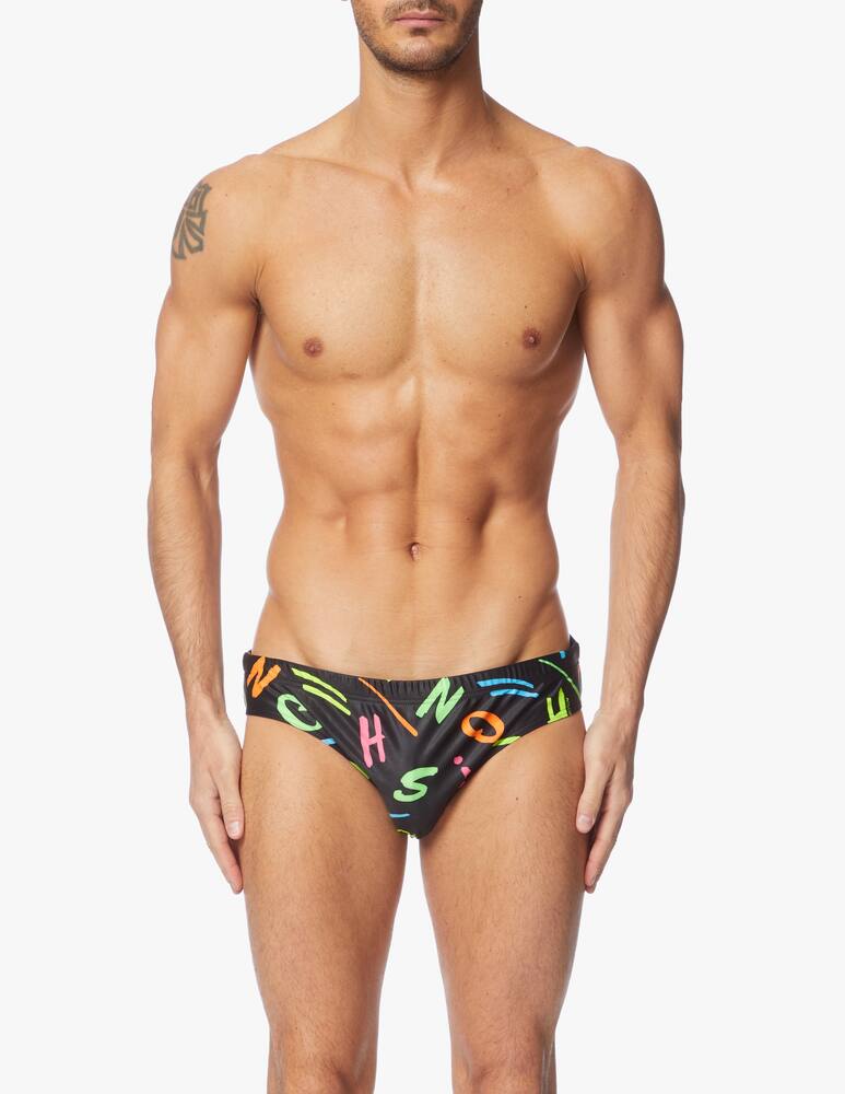 rinascente Moschino Fluo print medium swim brief