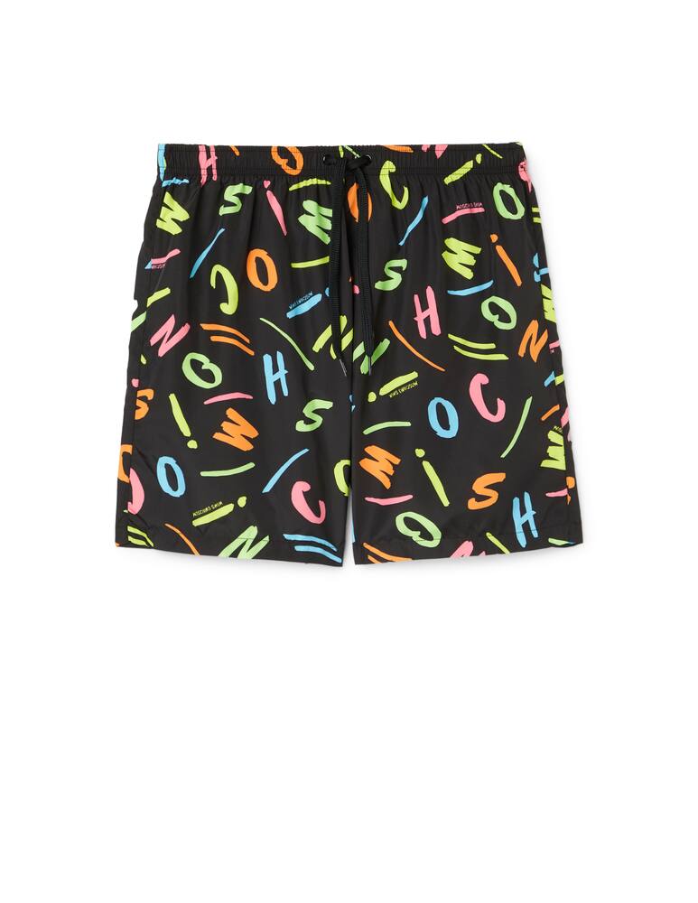 rinascente Moschino Fluo print medium swim shorts
