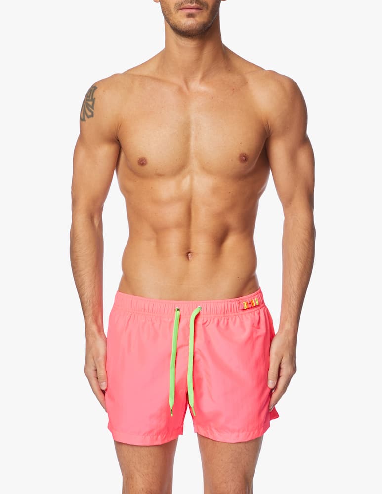 rinascente Moschino Mini logo fluo swim shorts