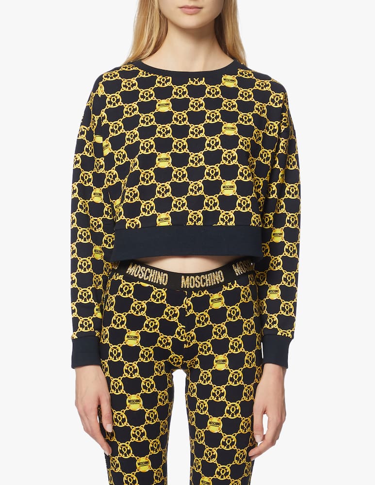 rinascente Moschino Felpa cropped in misto cotone