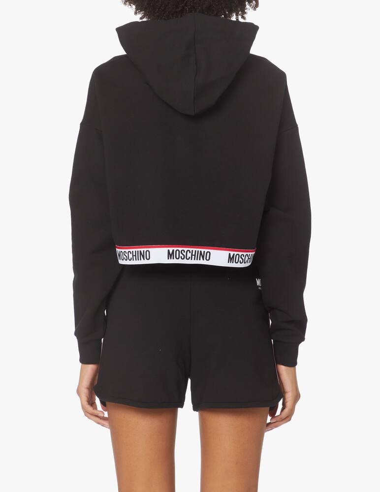 rinascente Moschino Cropped hoodie - black