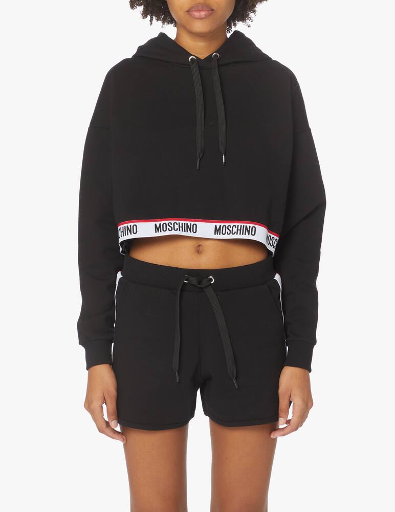 rinascente Moschino Cropped hoodie - black