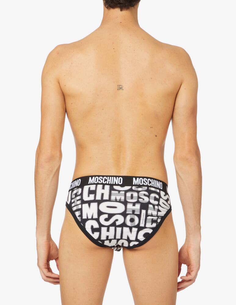 rinascente Moschino Patch allover brief - black