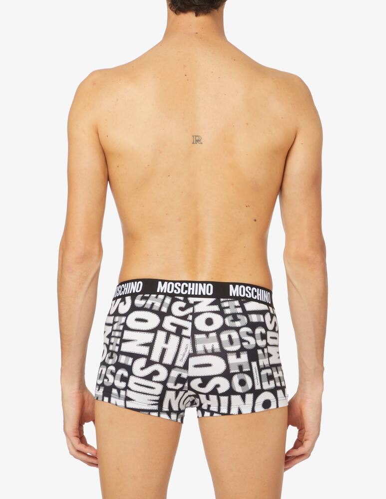 rinascente Moschino Boxer patch allover - nero