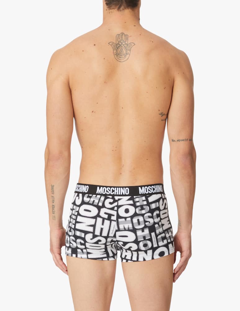rinascente Moschino Boxer patch allover - nero