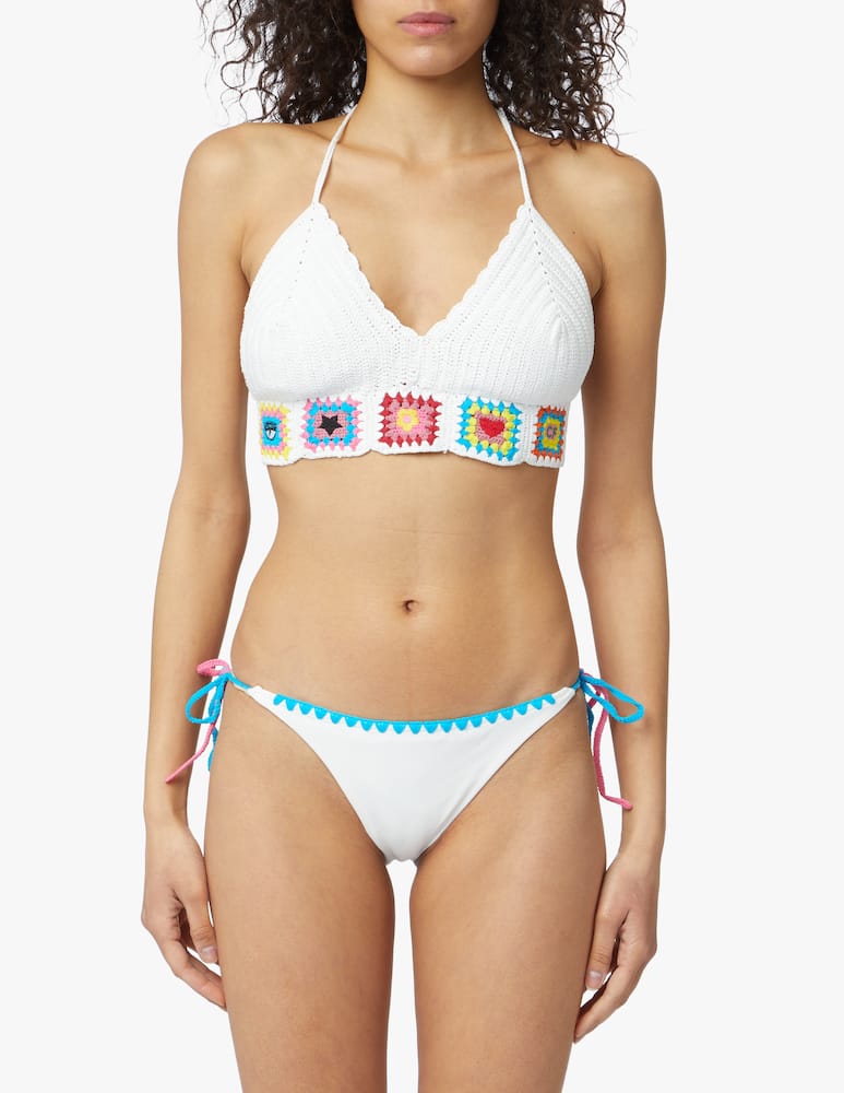 rinascente Chiara Ferragni Triangle bikini top - white