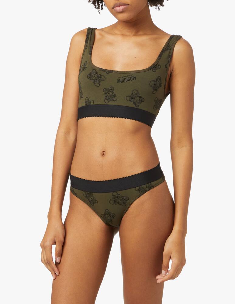 rinascente Moschino Strapless bra - olive